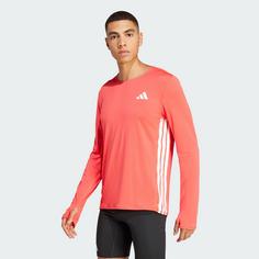 Rückansicht von adidas Adizero Running Longsleeve Funktionsshirt Herren Semi Lucid Red