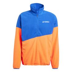 adidas TERREX Multi Climawarm Fleece Oberteil Funktionssweatshirt Herren Semi Lucid Blue / Semi Impact Orange / Pure Ruby