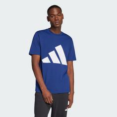 Rückansicht von adidas Essentials Big Logo T-Shirt T-Shirt Herren Dark Blue / White