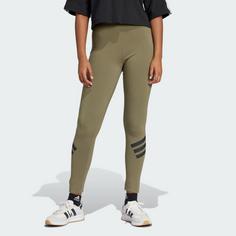 Rückansicht von adidas Future Icons 3-Streifen Leggings Leggings Damen Olive Strata