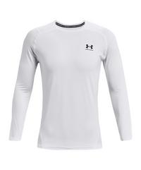 Under Armour HG Fitted Sweatshirt Laufshirt Herren - weiss