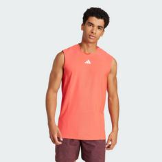 Rückansicht von adidas Tennis Pro Climacool+ Tanktop Funktionstank Herren Semi Lucid Red