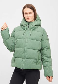 Rückansicht von Derbe Richholm Winterjacke Damen hedge green