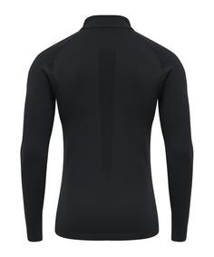 Rückansicht von hummel hmlstroke Seamless HalfZip Sweatshirt Funktionssweatshirt Herren schwarz
