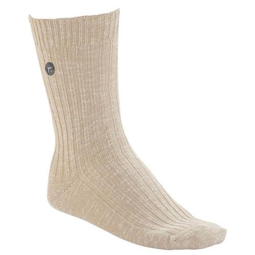 Rückansicht von Birkenstock Socken Freizeitsocken Herren Beige/Weiß