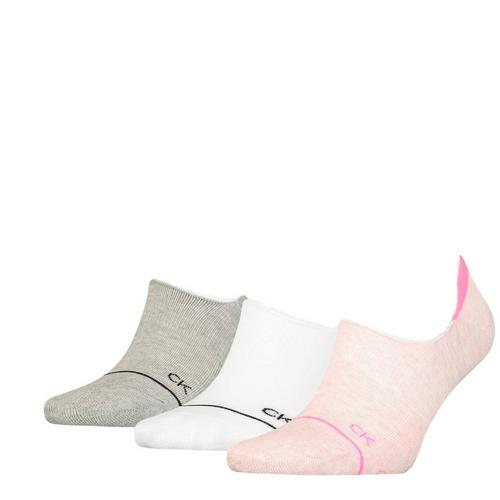 Rückansicht von Calvin Klein Socken Freizeitsocken Damen Grau/Weiß/Rosa