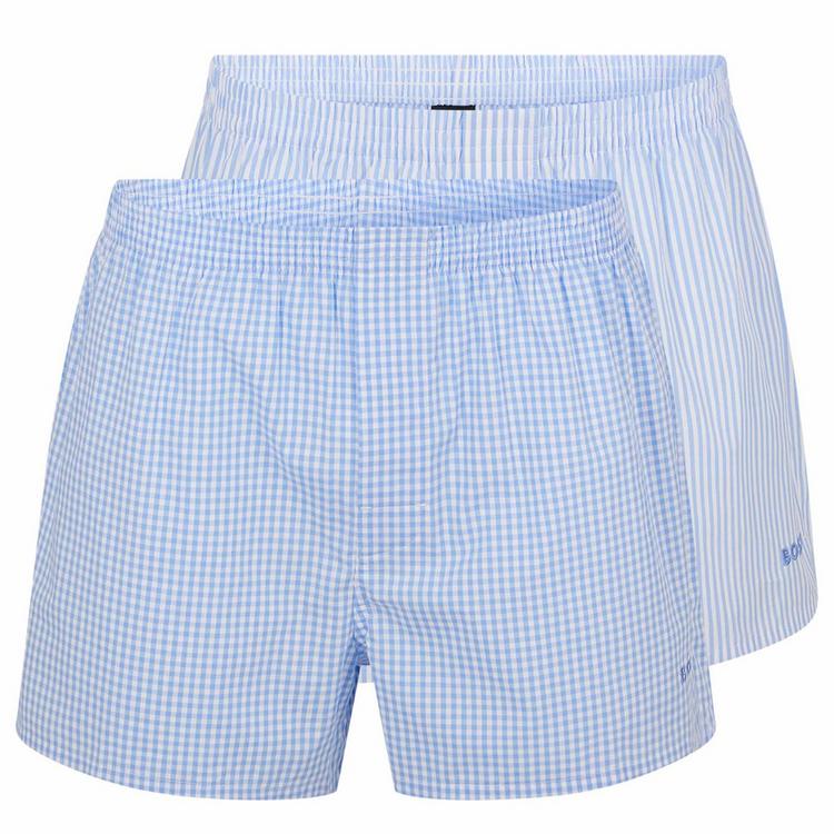 Boss Boss Web-Boxershorts Unterhose Herren - Wei&szlig;/Blau - 0 | SportScheck