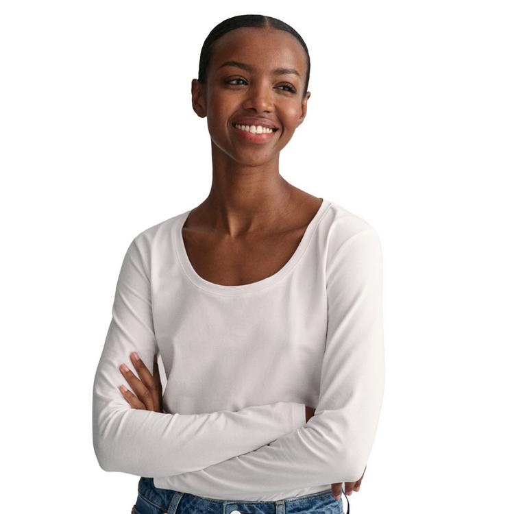 GANT GANT Longsleeve T-Shirt Damen - Wei&szlig; - 2 | SportScheck