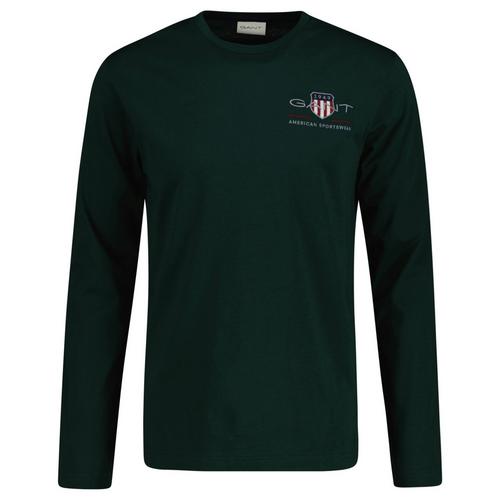 Rückansicht von GANT Longsleeve T-Shirt Herren Grün (Tartan Green)