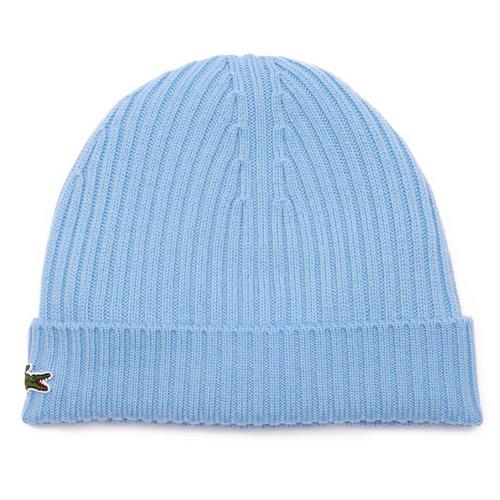 Rückansicht von Lacoste Mütze Beanie Hellblau