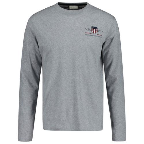 Rückansicht von GANT Longsleeve T-Shirt Herren Grau