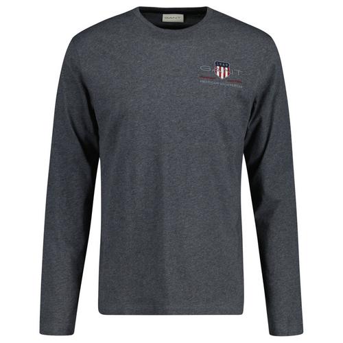 Rückansicht von GANT Longsleeve T-Shirt Herren Anthrazit