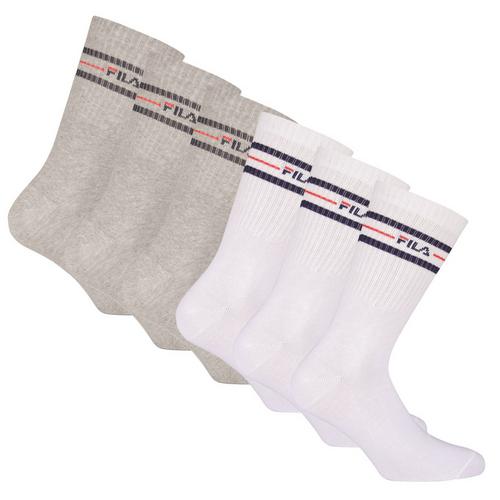 Rückansicht von FILA Socken Freizeitsocken Grau/Weiß