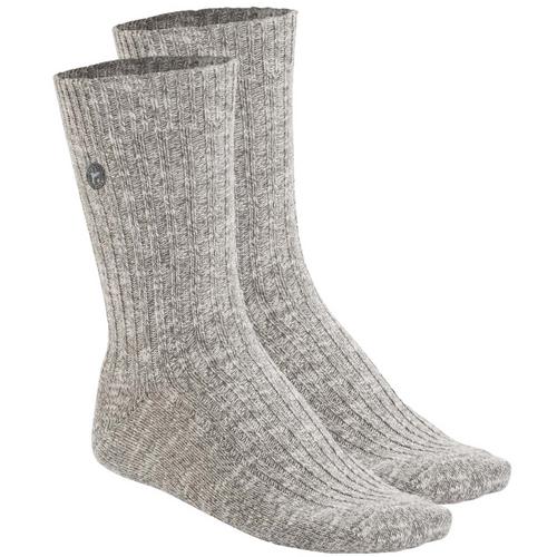 Rückansicht von Birkenstock Socken Freizeitsocken Herren Grau/Weiß