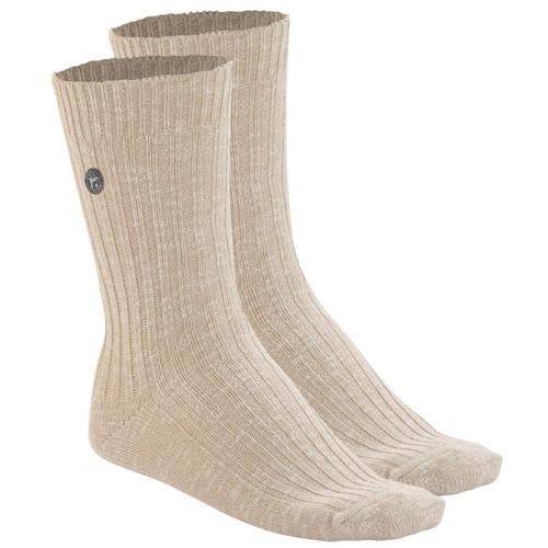 Rückansicht von Birkenstock Socken Freizeitsocken Herren Beige/Weiß