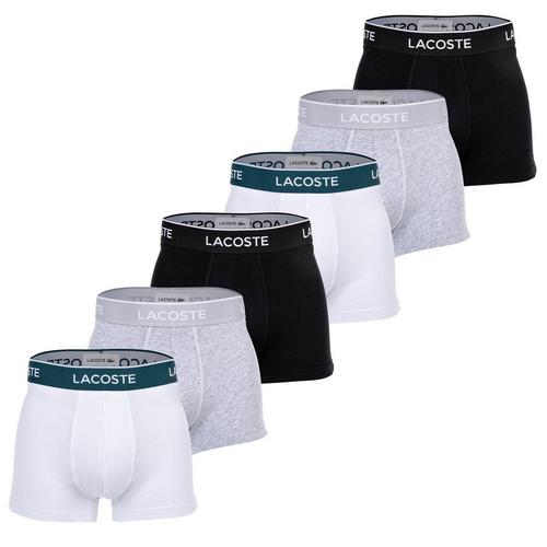 Rückansicht von Lacoste Boxershort Hipster Herren Schwarz/Grau/Weiß