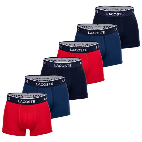 Rückansicht von Lacoste Boxershort Hipster Herren Blau/Rot