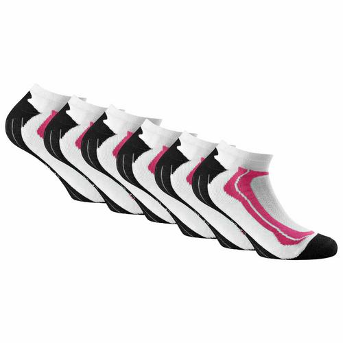 Rückansicht von Rohner Socken Freizeitsocken Weiß/Pink