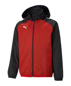 PUMA teamLIGA Allwetterjacke Kids Regenjacke Kinder rotschwarz