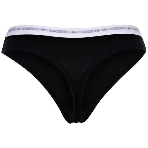 Rückansicht von Lacoste String String Damen Schwarz/Schwarz/Grau/Weiß
