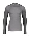 Under Armour Baselayer ColdGear Comp Mock T-Shirt Laufshirt Herren - grau