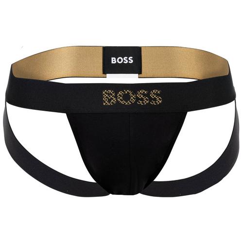 Rückansicht von Boss Jockstrap String Herren Schwarz