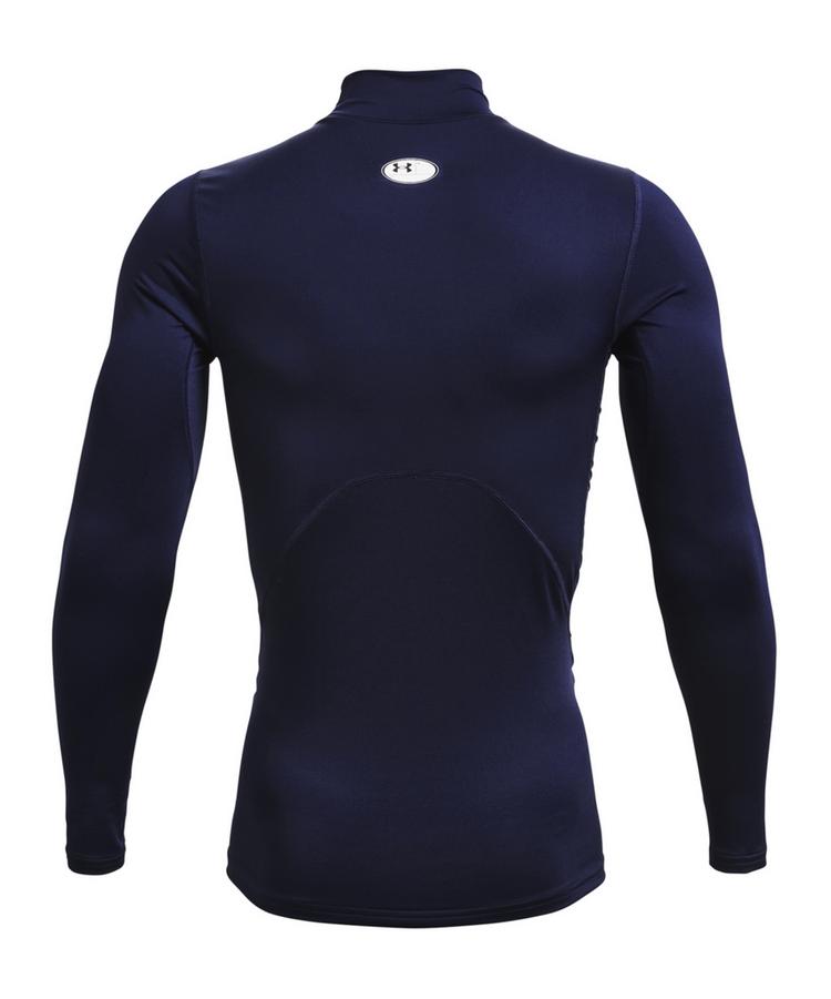 Under Armour Under Armour Baselayer ColdGear Comp Mock T-Shirt Laufshirt Herren - blauweiss - 0 | SportScheck