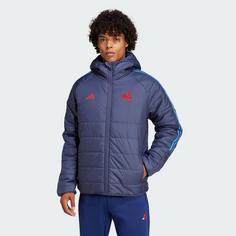 Rückansicht von adidas Frankreich Winterjacke Trainingsjacke Herren Shadow Navy