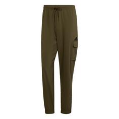 adidas Essentials Small Logo Cargohose Cargohose Herren Olive Strata / Black