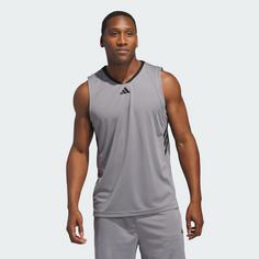 Rückansicht von adidas adidas Basketball Legends Tanktop Funktionstank Herren Grey Three / Black