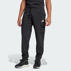 Rückansicht von adidas Essentials Small Logo Cargohose Cargohose Herren Black / White