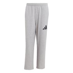 adidas Essentials Wide Leg 3 Bar Logo Hose Trainingshose Herren Medium Grey Heather / Black