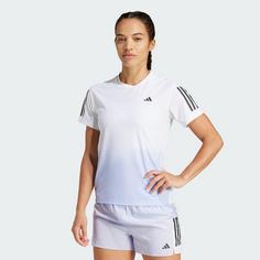 Rückansicht von adidas Own the Run CLIMACOOL Colorblock T-Shirt T-Shirt Damen White / Violet Tone