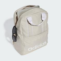 Rückansicht von adidas Rucksack Linear Essentials Rucksack Daypack Damen Beige / White
