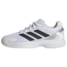 adidas Ubersonic Kids Tennisschuh Tennisschuhe Kinder Cloud White / Core Black / Silver Metallic