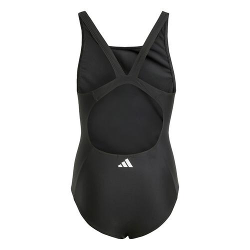 Rückansicht von adidas 3-Streifen Kids Badeanzug Badeanzug Kinder Black / White