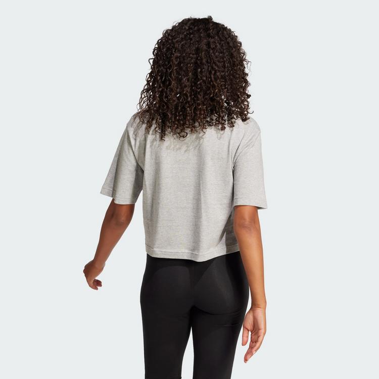 adidas adidas Essentials Big Logo Boyfriend T-Shirt Langarmshirt Damen - Medium Grey Heather / Black - 1 | SportScheck