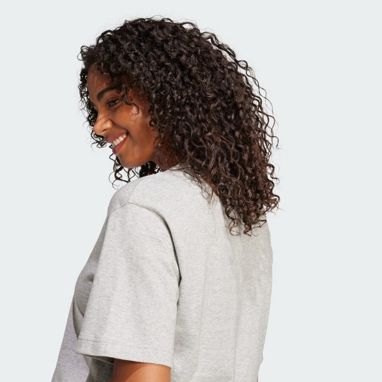 adidas adidas Essentials Big Logo Boyfriend T-Shirt Langarmshirt Damen - Medium Grey Heather / Black - 0 | SportScheck