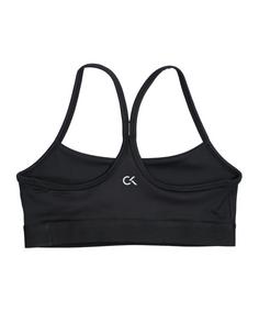 Rückansicht von Calvin Klein Performance Low Support Sport-BH Sport-BH Damen schwarzsilber