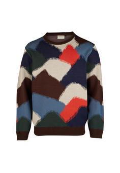 Cleptomanicx Crewneck Mountains Strickpullover Herren Mountains