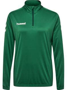 hummel CORE POLY HALF ZIP SWEATSHIRT WOMAN Funktionssweatshirt Damen EVERGREEN