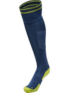 Rückansicht von hummel ELEMENT FOOTBALL SOCK Sportsocken DARK DENIM/LIME PUNCH