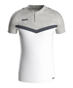 JAKO Iconic Polo Poloshirt weissgrau