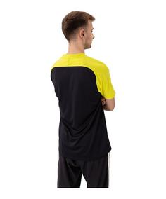 Rückansicht von JAKO Iconic Polo Poloshirt schwarzgelb