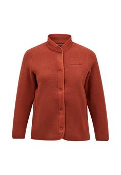 Peak Performance W Fleece Snap Cardigan Fleecejacke Damen dunkelorange