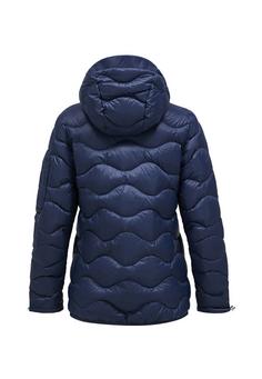 Rückansicht von Peak Performance W Helium Utility Down Hood Jacket Winterjacke Damen dunkelblau