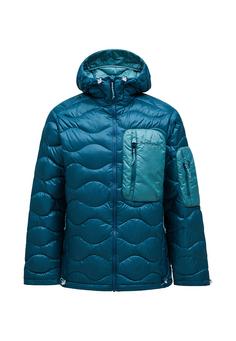 Peak Performance M Helium Utility Down Hood Jacket Daunenjacke Herren BLAUGRAU