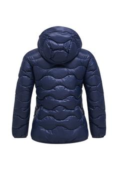 Rückansicht von Peak Performance W Helium Down Hood Jacket Winterjacke Damen dunkelblau