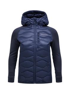 Peak Performance W Helium Down Hybrid Hood Jacket Steppjacke Damen blue shadow