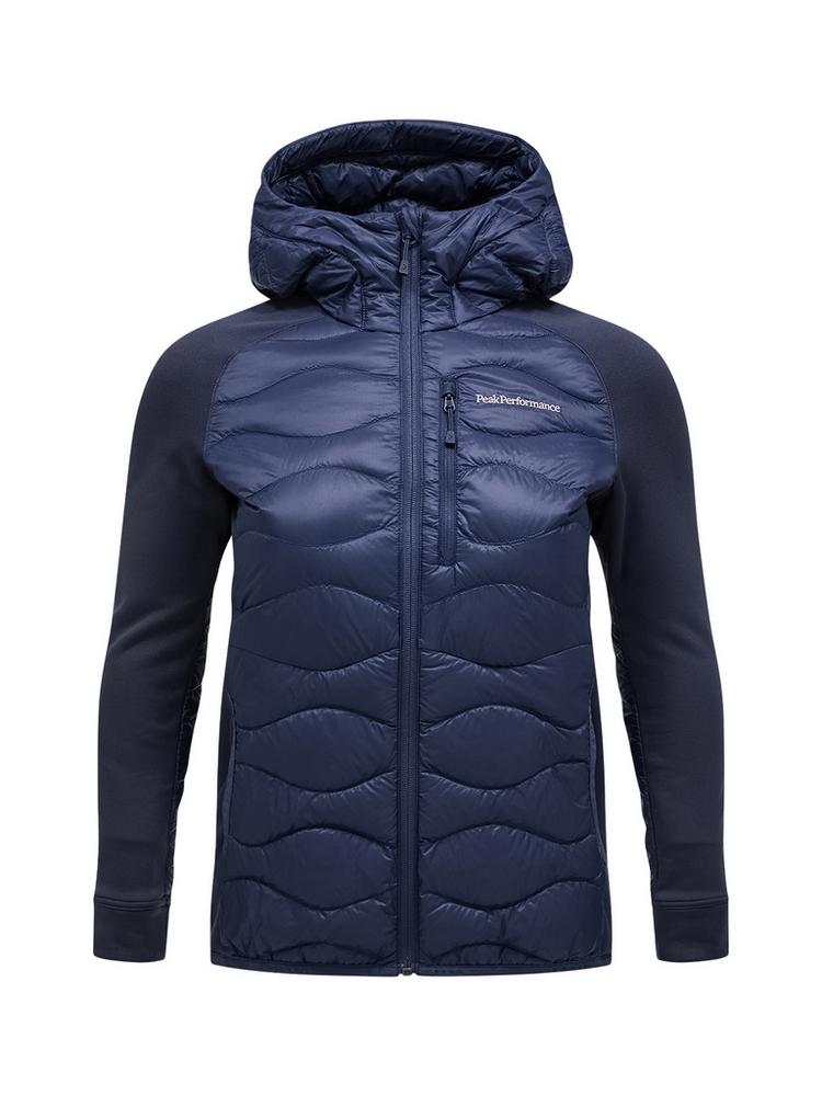 Peak Performance Peak Performance W Helium Down Hybrid Hood Jacket Steppjacke Damen - blue shadow - 0 | SportScheck